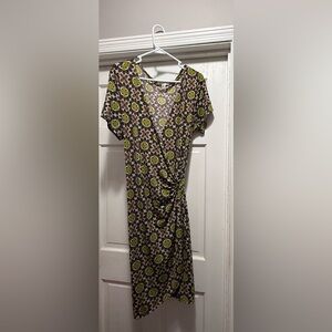 London Times Floral Wrap Dress